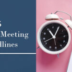 meeting deadlines - clock and calendar on pink background