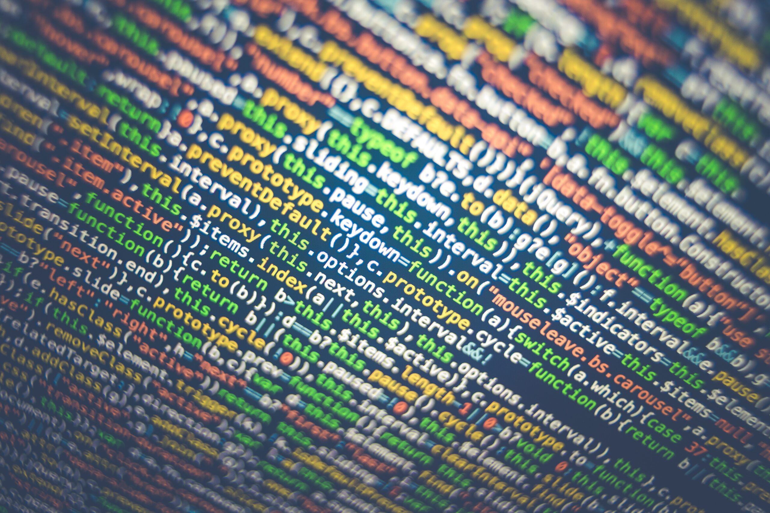 lines of code in different colors