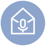 voice to email icon mic in envelope